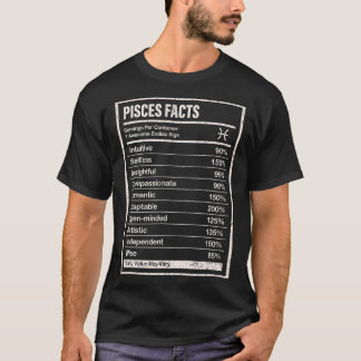 Pisces Facts Apparel For Men And Women Funny Zodia T Shirt
