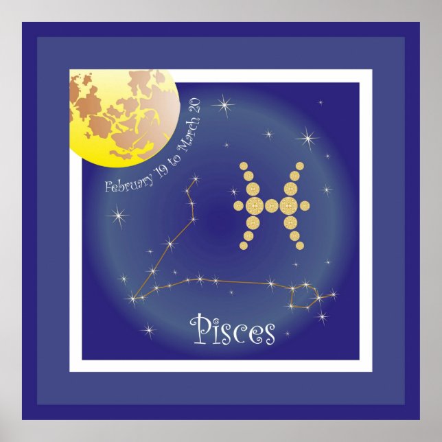 Pisces February 19 to March 20 Poster (Framsidan)