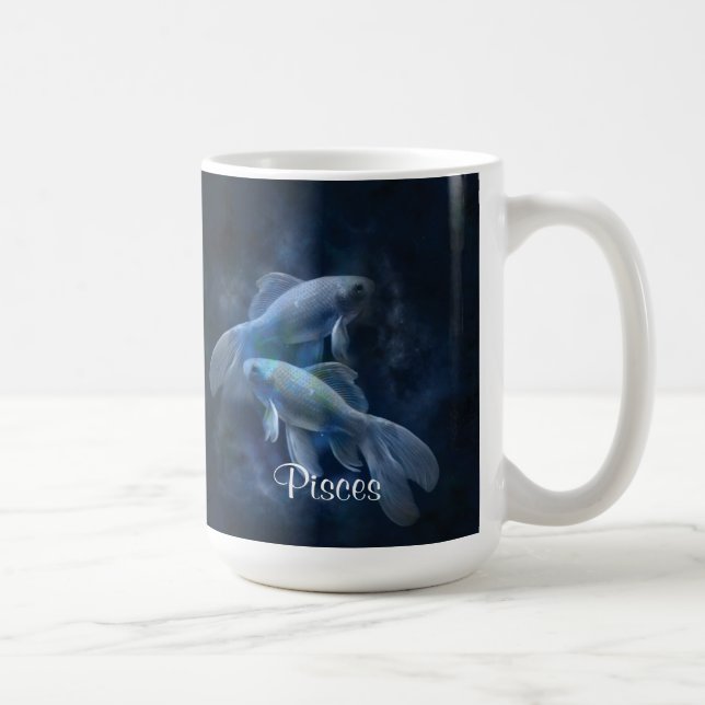 Pisces Fish Anpassningsbar Kaffemugg (Höger)