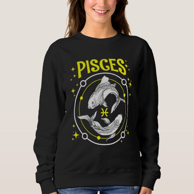 Pisces Fish Horoscope Zodiac-tecken T Shirt (Framsida)