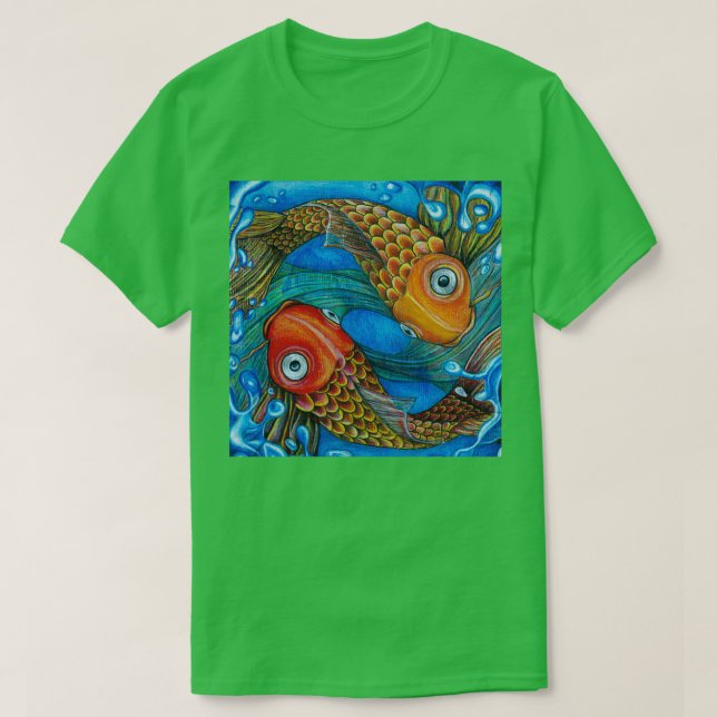 Pisces Fish T Shirt (Design framsida)