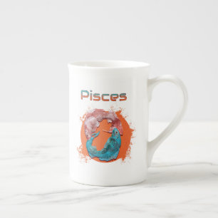 Pisces Fish Zodiac Horoscope Vatten Astrology-teck Benporslin Mugg