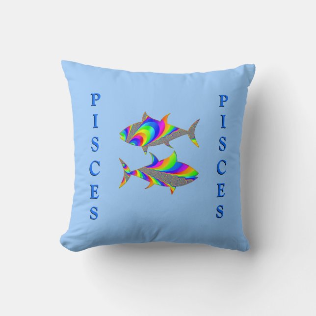 Pisces Fish Zodiac Mojo Pillow Kudde (Framsida)