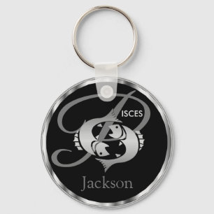 Pisces fisken - Zodiac undertecknar Nyckelring