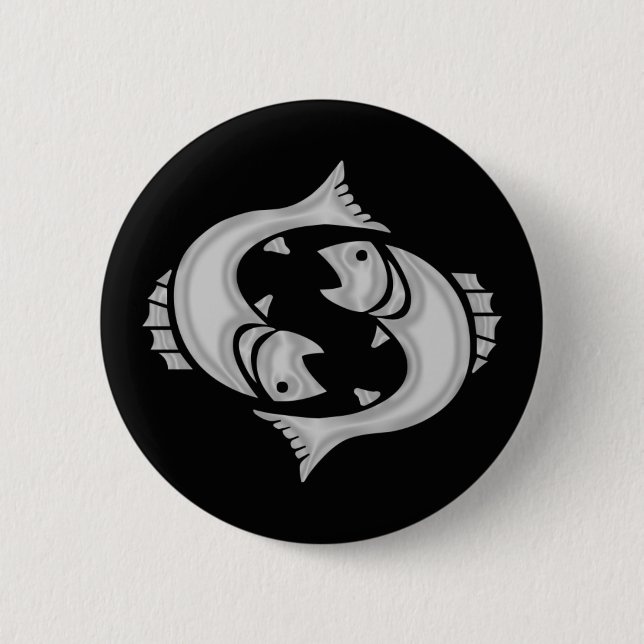 Pisces fiskZodiac knäppas Knapp (Framsida)