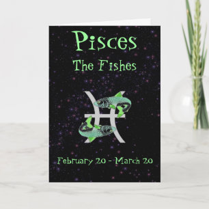 Pisces födelsedagkort kort