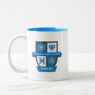 Pisces Födelsedagsvapen™ för 1-20 Mars Mugg
