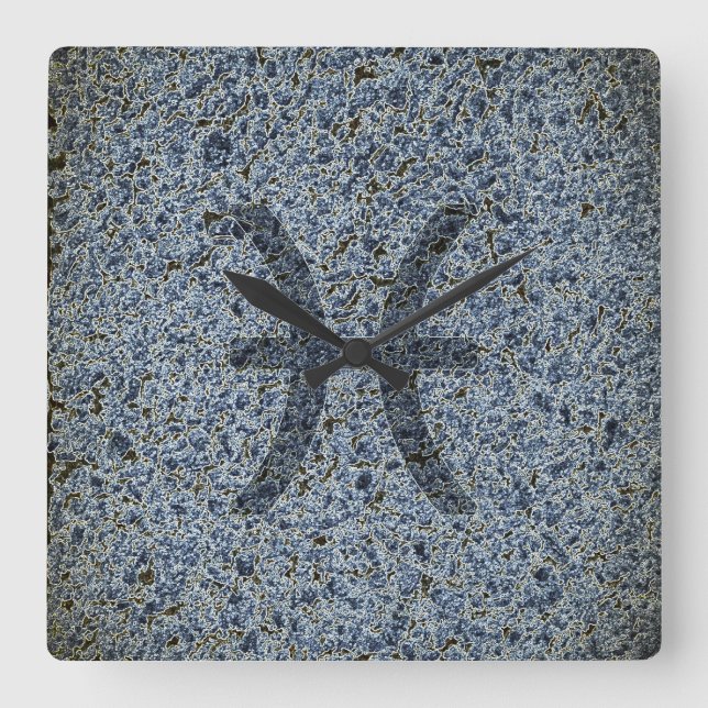 pisces fyrkantig klocka (Framsida)