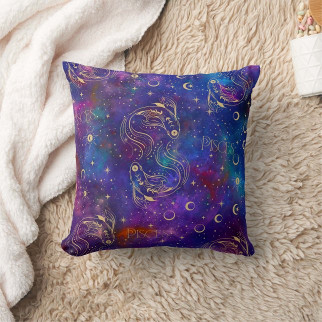 Pisces Galaxy Dekorativ kudde (Filt)