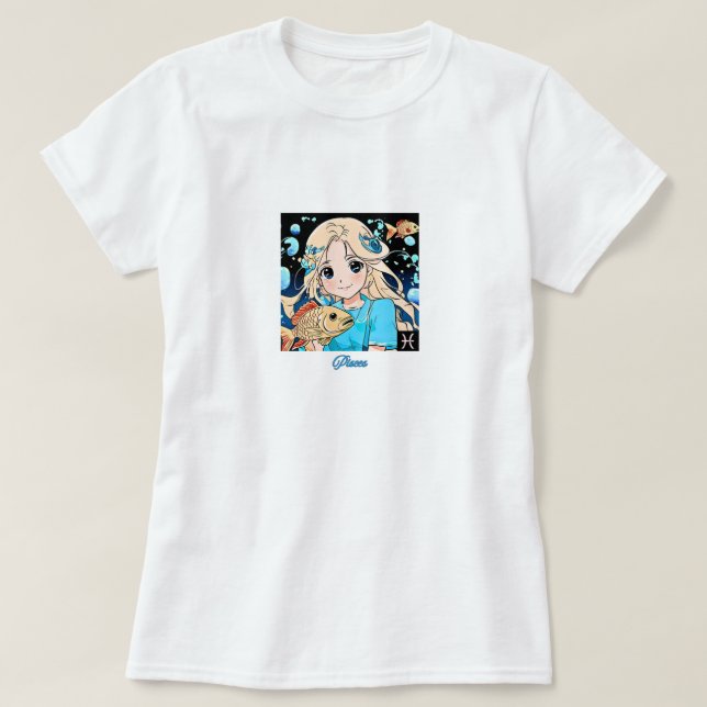 Pisces Girl T Shirt (Design framsida)