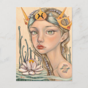 Pisces Girl Vykort