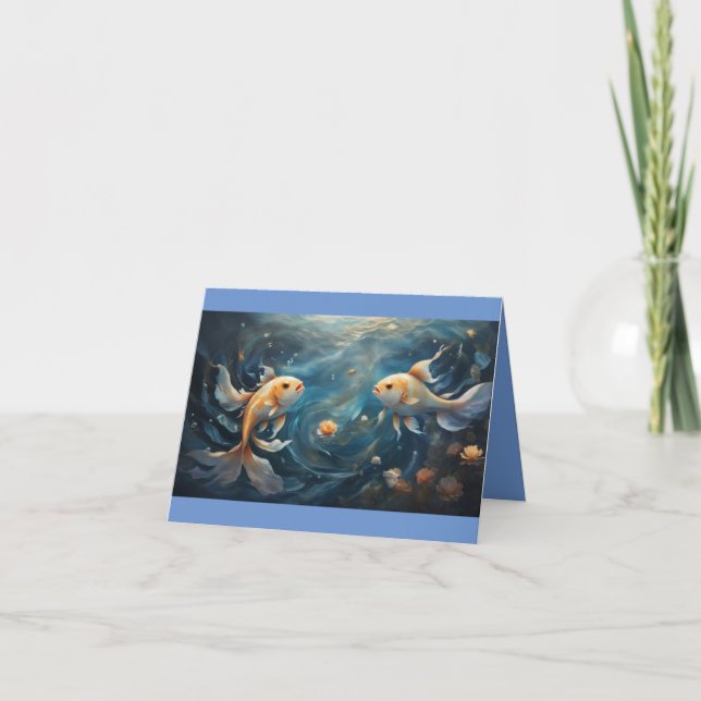 Pisces Grattis på födelsedagen Kort (Framsida)