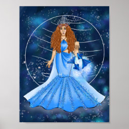 Pisces guddess med regerande planet Neptune Poster