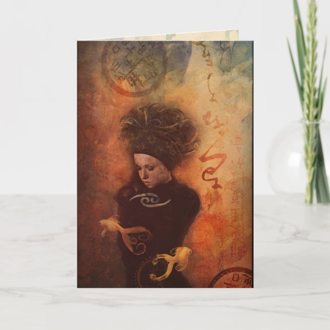 Pisces Hälsning Kort (Framsida)