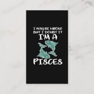 Pisces Horoscope 18 mars 20 zodiaktecken Visitkort