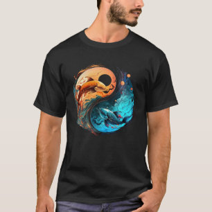 Pisces Horoscope Yin Yang Symbol Zodiac-tecken T Shirt