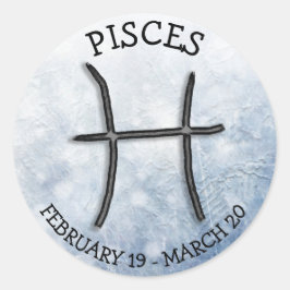 Pisces Horoscope Zodiac Astrologiskt tecken Runt Klistermärke