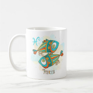 Pisces Horoscope Zodiac Feb 19 - Mars 20 födelseda Kaffemugg