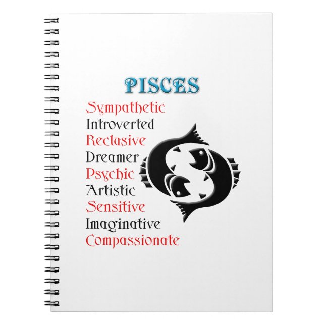Pisces Horoscope Zodiac-tecken Anteckningsbok (Framsidan)