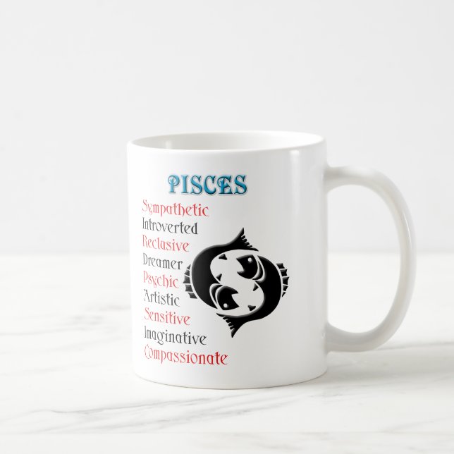 Pisces Horoscope Zodiac-tecken Kaffemugg (Höger)