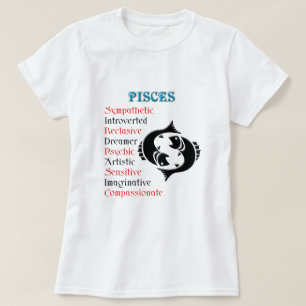 Pisces Horoscope Zodiac-tecken Tee Shirt