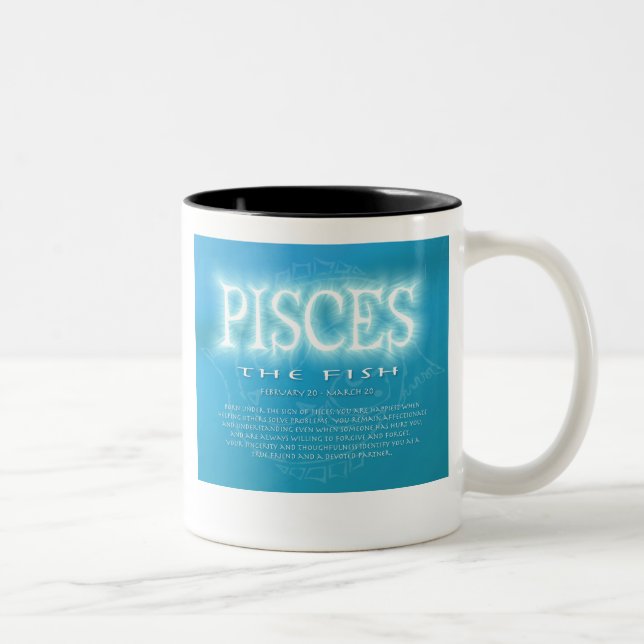 Pisces horoskopmugg Två-Tonad mugg (Höger)