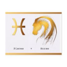 Pisces Horse Chinese Western Astrology födelsedag