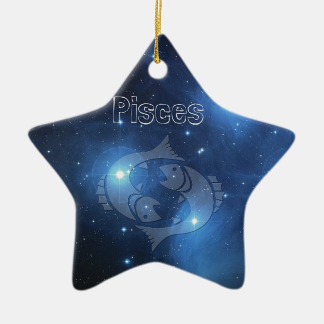 Pisces Julgransprydnad Keramik (Framsidan)