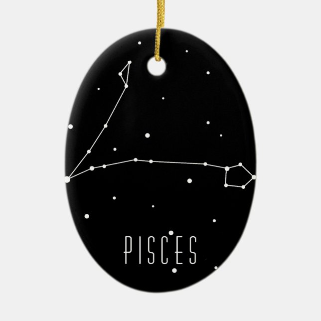 Pisces Julgransprydnad Keramik (Framsidan)