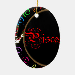 Pisces Julgransprydnad Keramik