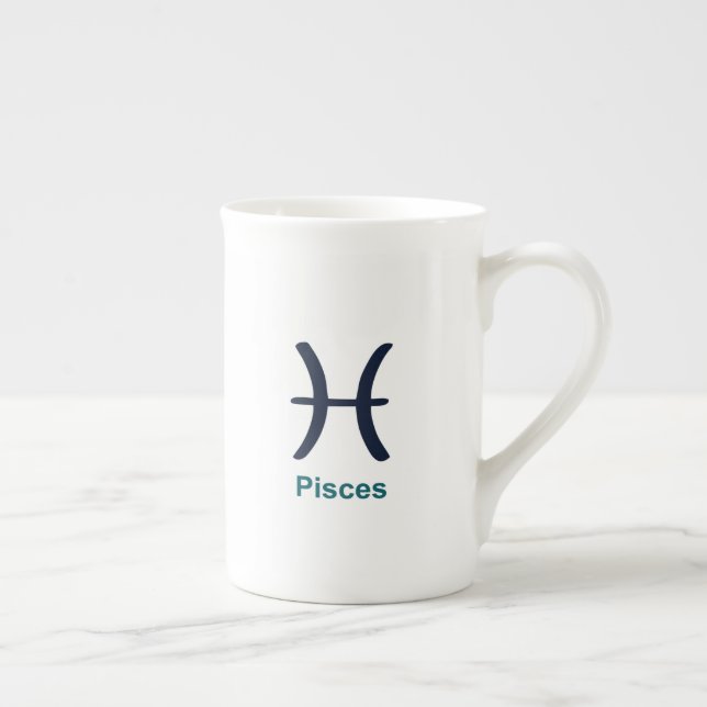 Pisces kaffe/Teamugg Benporslin Mugg (Höger)