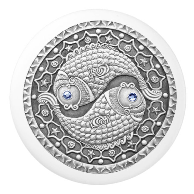 Pisces keramisk knopp (Framsidan)