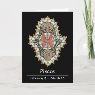 Pisces Khamsa-anteckningskort Kort