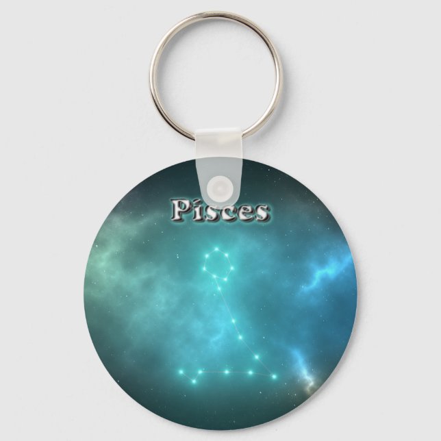 Pisces-konstellation Nyckelring (Framsida)