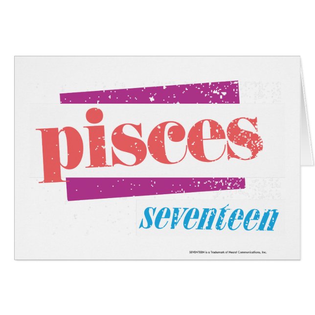 Pisces LtPink Hälsningskort (Framsidan Horizontal)