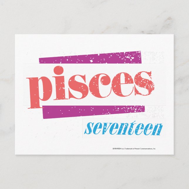 Pisces LtPink Vykort (Framsida)