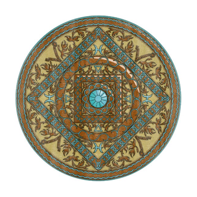 Pisces Mandala Glass Clearboard (Framsidan)