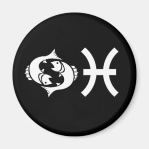 Pisces med symbol magnet
