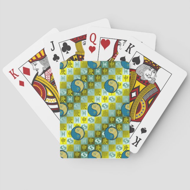 Pisces & Metal Monkey Casinokort (Baksidan)