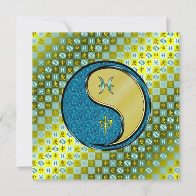 Pisces & Metall Monkey Kort (Framsida)