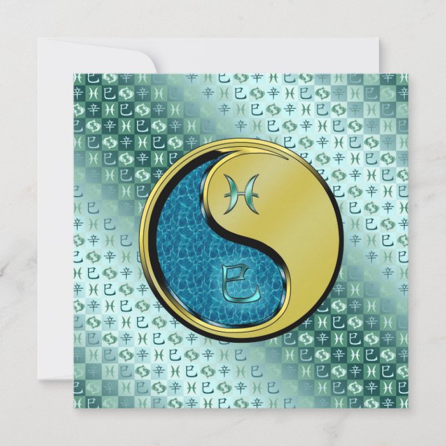 Pisces & Metall Snake Kort (Framsida)
