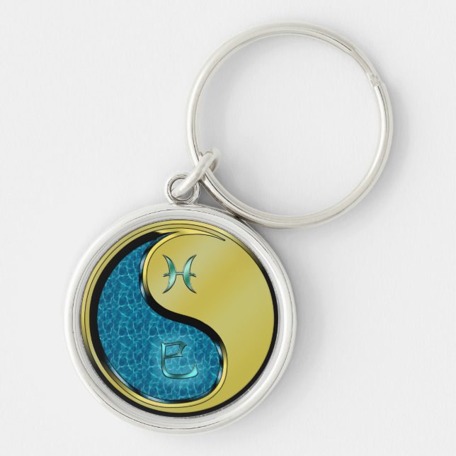 Pisces & Metall Snake Rund Silverfärgad Nyckelring (Framsidan)