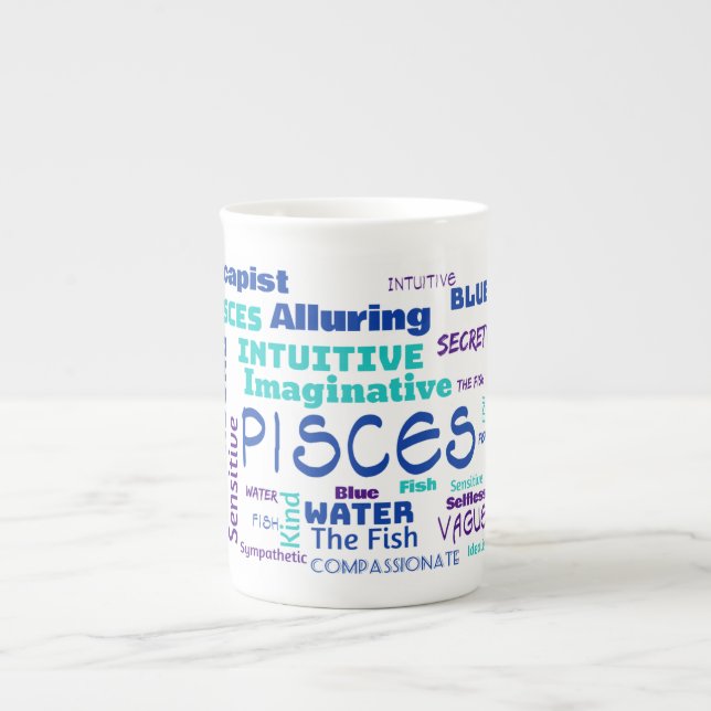 Pisces mugg benporslin mugg (Framsidan)