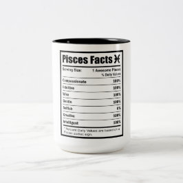 Pisces Nutrition Facts Två-Tonad Mugg