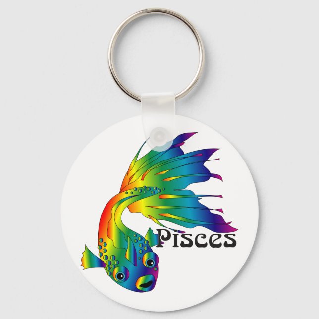 Pisces-nyckelring med fantasifull design nyckelring (Framsida)