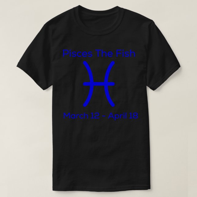 Pisces of Fish Zodiac T Shirt (Design framsida)