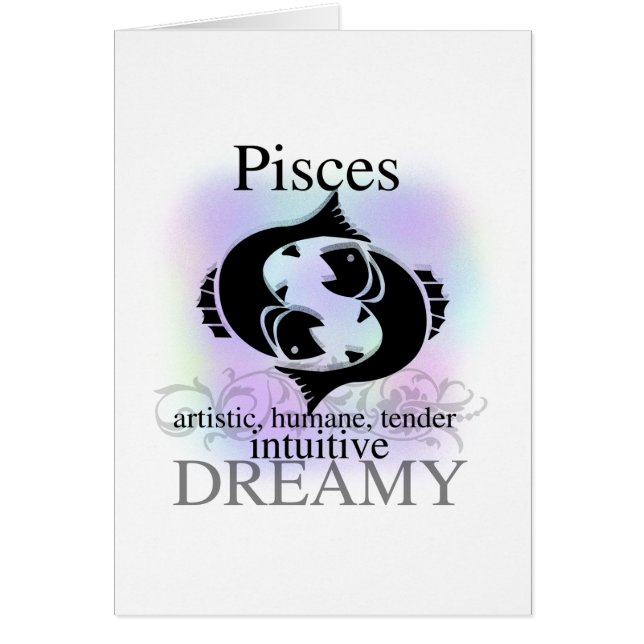 Pisces om dig hälsningskort (Framsidan)