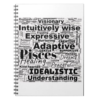 Pisces Ord Cloud Zodiac inspiration Anteckningsbok