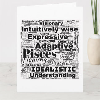 Pisces Ord Cloud Zodiac inspiration Kort
