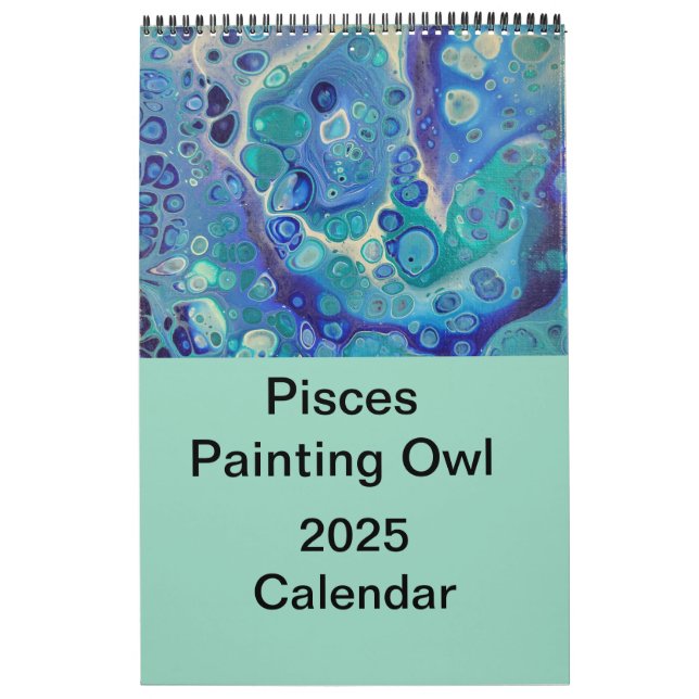 Pisces Painting Uggla 2025 Calendar Kalender (Omslag)